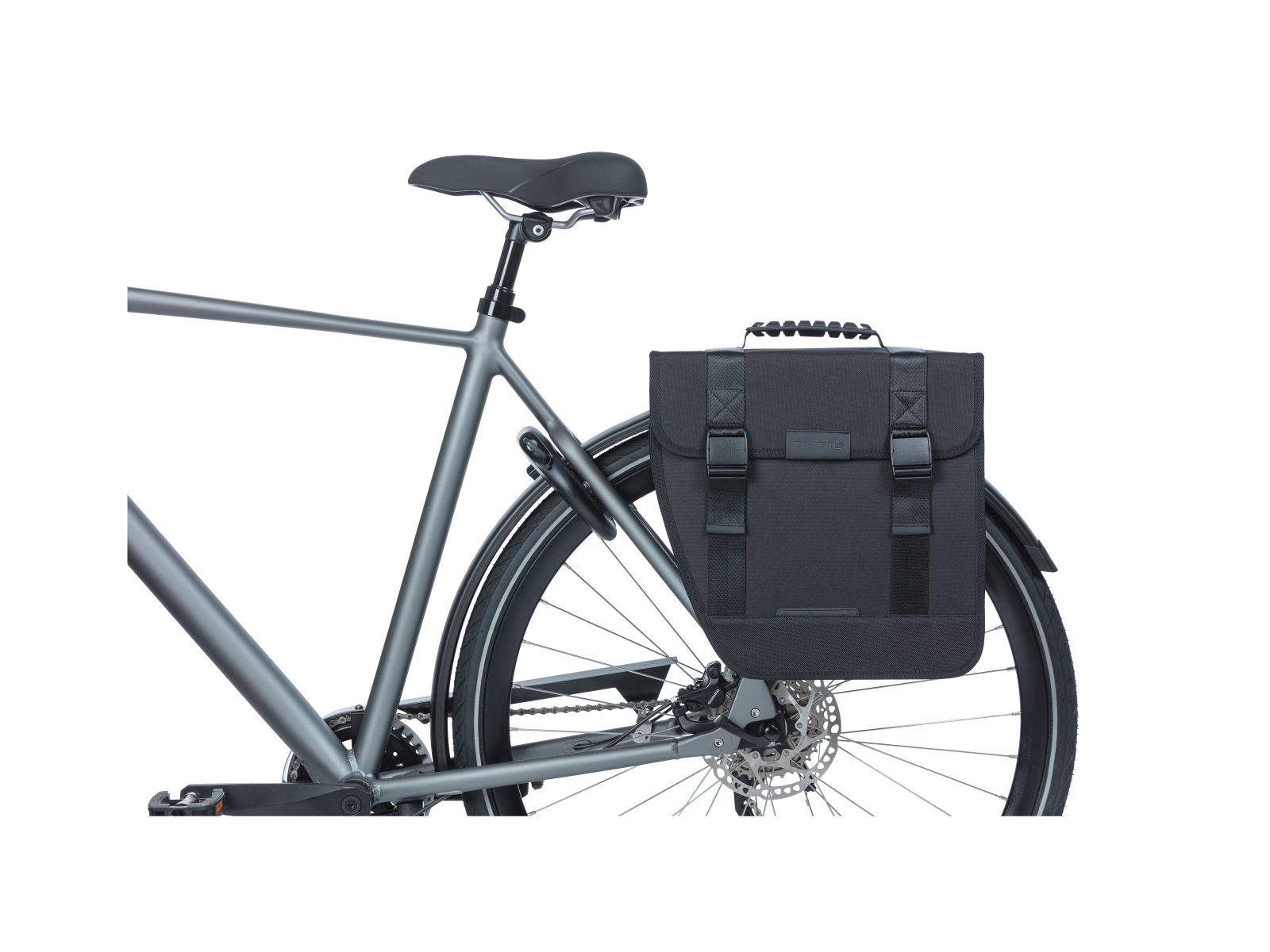 Basil single bike bag Tour black left - Image 5