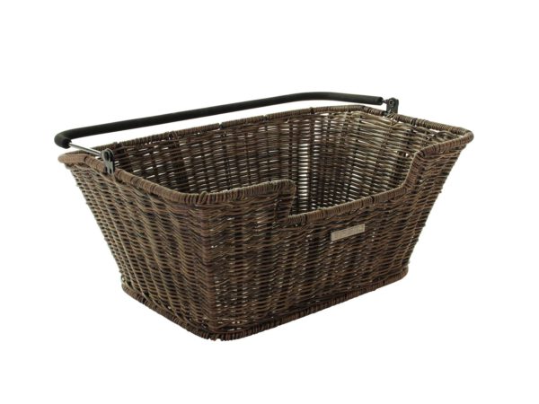 Panier De Vélo Basil Capri Flex En Acier Noir - Fixation Porte-bagages Réglable | Panier Amovible à Mailles Fines