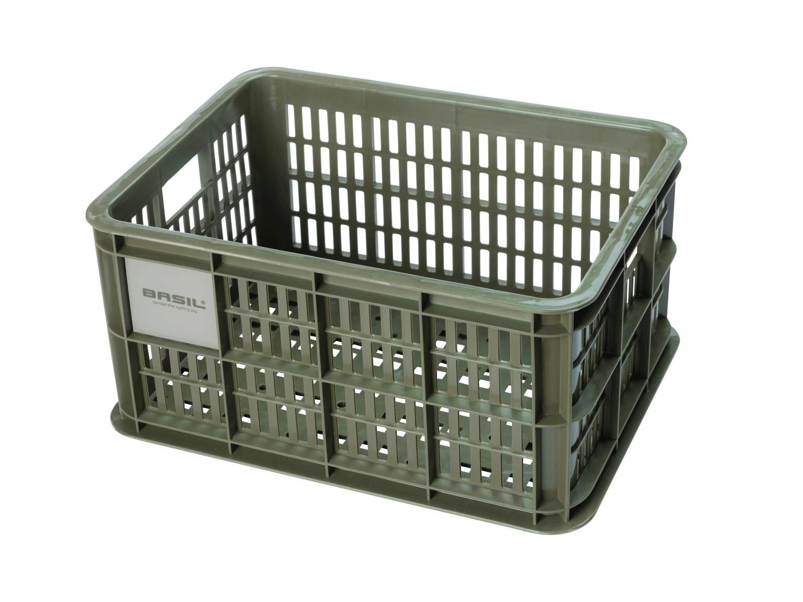 Basil Bicycle crate S moss green 17.5L recycled